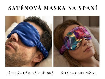 Saténová maska na spaní basic