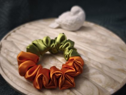 Scrunchie - DUO CLASSIC TMAVĚ MECHOVĚ ZELENÁ | DÝNĚ