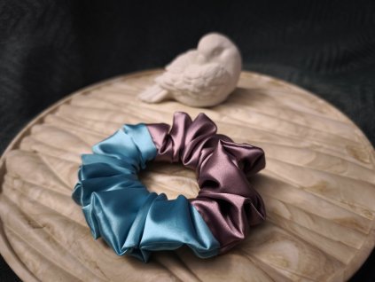 Scrunchie - DUO MIDI TYRKYSOVÁ | STARORŮŽOVÁ
