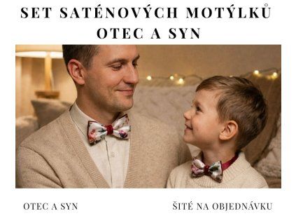 Set saténových motýlků otec & syn