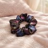 Saténová scrunchie – jednobarevná – MIDI – skladem