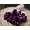 Saténová scrunchie – jednobarevná – MIDI – skladem