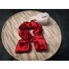 Saténová scrunchie s mašlí – MIDI – skladem