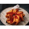 Saténová scrunchie – jednobarevná – MAXI – skladem