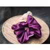 Saténová scrunchie – jednobarevná – MAXI – skladem