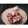 Saténová scrunchie – jednobarevná – MAXI – skladem