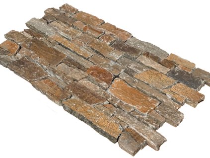 kamenny obklad na fasadu quartzite rusty