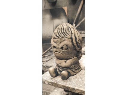 Steinfigur Gartenfigur Ei Grummeline 20cm kopie