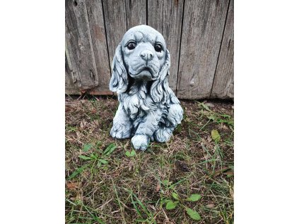 Steinfigur Gartenfigur Cocker Spaniel Karl1 25x19 820