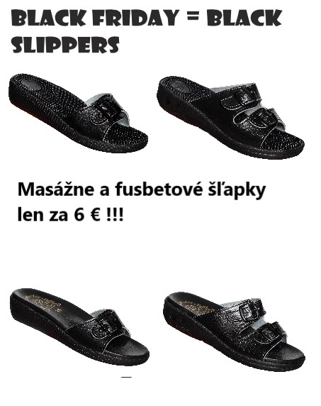 Black Friday šľapky