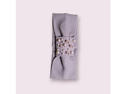 Čelenka s perličkami ružová