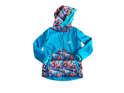 Detská softshellová bunda – Farebný les
