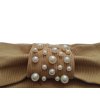 Čelenka s perličkami hnedá