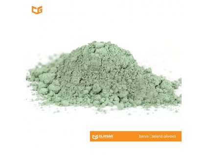 Claygar práškový přírodní pigment - barva zelená olivová