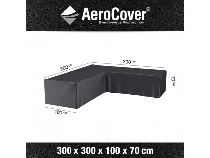 Borító az L alakú sarokkanapé garnitúrához,EGYENLŐ OLDALÚ 300x300x100x70 cm Aerocover