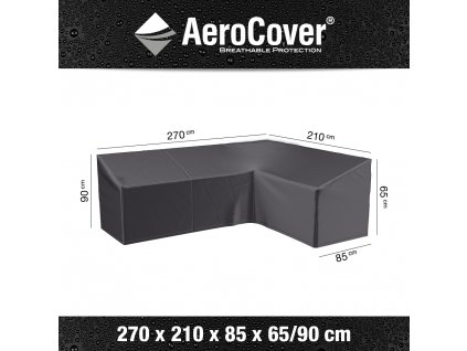 Borító L-alakú sarokkanapé garnitúrához,magas háttámla,JOBBOS 270x210x90 cm Aerocover