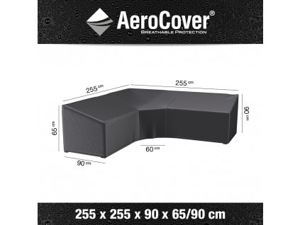 Borító L-alakú sarokkanapé garnitúrához,magas háttámla,EGYENLŐ OLDALÚ 255x255x90 cm Aerocover