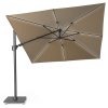 7125E zweefparasol Challenger Glow T2 3x3 taupe geknikt Platinum 8717591777960