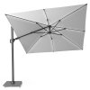 7125C zweefparasol Challenger Glow T2 3x3 lichtgrijs geknikt Platinum 8720039160699
