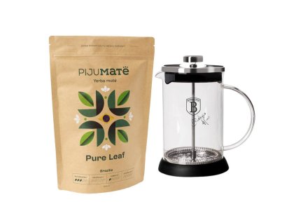 vyhodny set yerba mate pijumate pure leaf berlingerhaus french press pijumate
