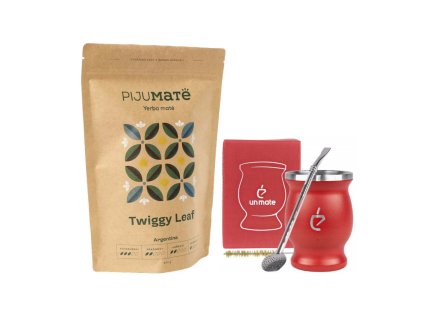 vyhodny set yerba mate pijumate twiggy leaf sada nerezova kalabasa un mate cervena bombilla stetecek