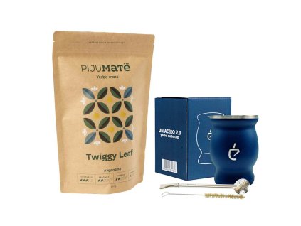 vyhodny set yerba mate pijumate twiggy leaf sada nerezova kalabasa un mate modra bombilla stetecek