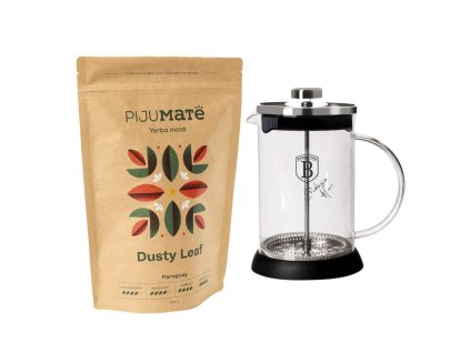 vyhodny set yerba mate pijumate dusty leaf french press konvice berlingerhaus 800 ml