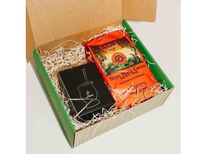 darkovy box yerba mate green mas energia guarana cerny set un mate