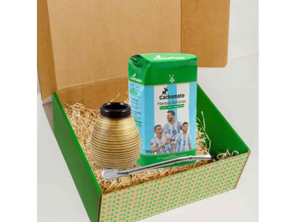 darkovy box yerba mate cachamate hierbas serranas kalabasa vroubkovana bombilla