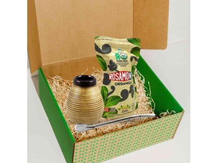 darkovy box yerba mate rosamonte bio kalabasa vroubkovana bombilla