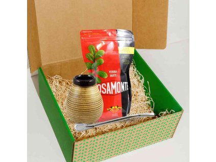 darkovy box yerba mate rosamonte organic kalabasa vroubkovana bombilla