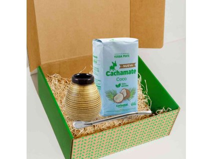 darkovy box yerba mate cachamate coco kalabasa vroubkovana bombilla