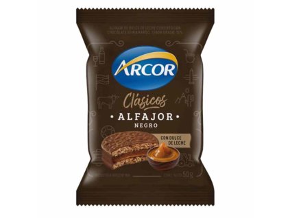 arcor alfajor dulche de leche negro 50 g