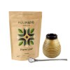 vyhodny set yerba mate pijumate pure leaf keramicka hneda vroubkovana kalabasa bombilla mercedes