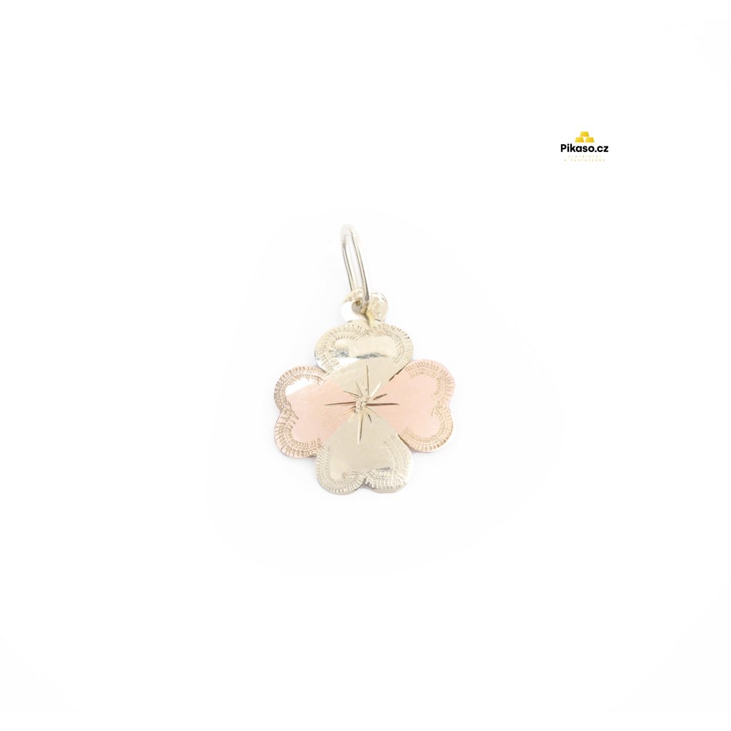 10281 zlaty privesek damsky 0 46 g ctyrlistek