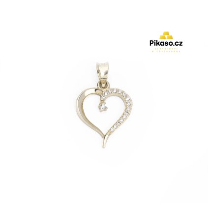11829 zlaty privesek damsky 1 27 g srdce