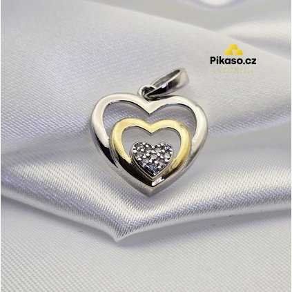 12177 stribrny privesek damsky 2 14 g srdce