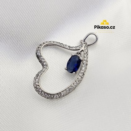 12246 stribrny privesek damsky 1 61 g srdce