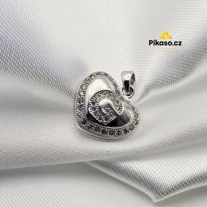 12561 stribrny privesek damsky 2 06 g srdce