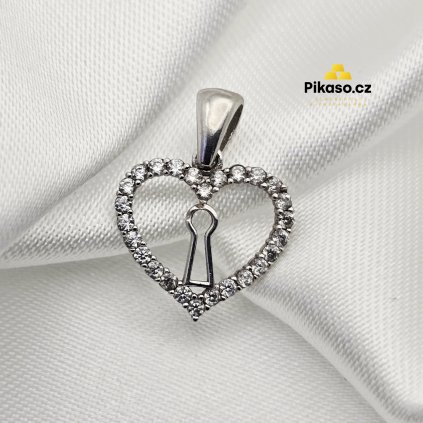 12642 stribrny privesek damsky 0 69 g srdce