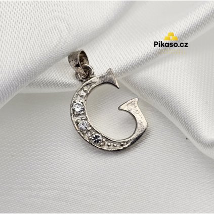 12648 stribrny privesek damsky 0 94 g pismeno