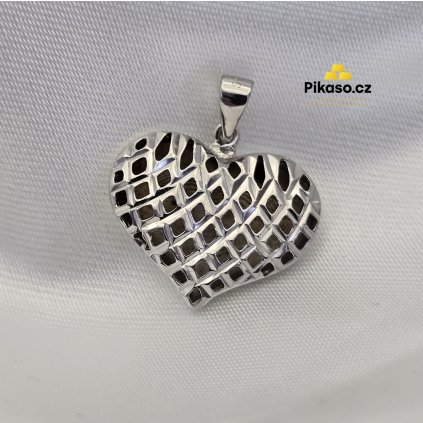 12657 stribrny privesek damsky 2 67 g srdce