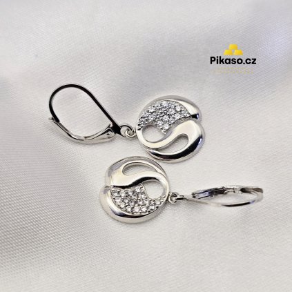 12744 stribrne nausnice damske 3 98 g