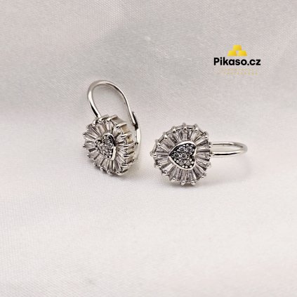 12792 stribrne nausnice damske 4 07 g srdce