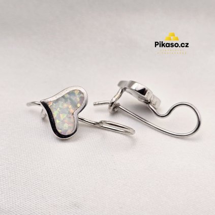 12798 stribrne nausnice damske 3 28 g srdce