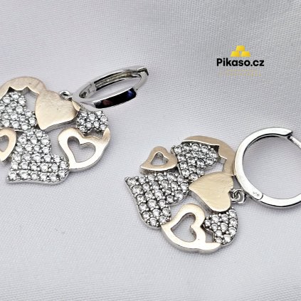 13389 stribrne nausnice damske 4 98 g