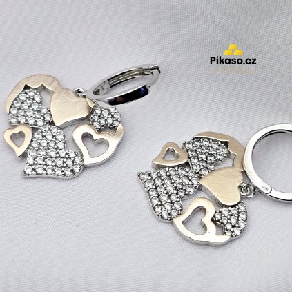 13392 stribrne nausnice damske 4 98 g