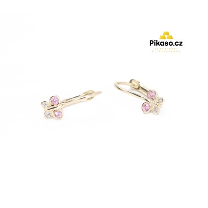 14205 zlate nausnice detske 1 18 g zvirata