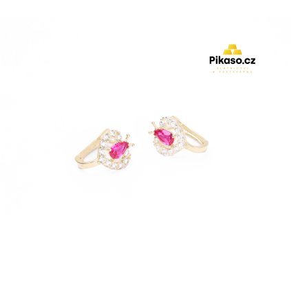 14721 zlate nausnice detske 1 31 g srdce