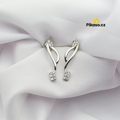 15117 stribrne nausnice damske 2 01 g